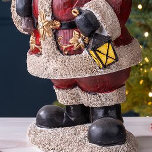 Новогодняя фигурка Санта с елочкой и фонариком 29 см Due Esse Christmas фото 6