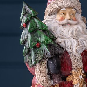 Новогодняя фигурка Санта с елочкой и фонариком 29 см Due Esse Christmas фото 4