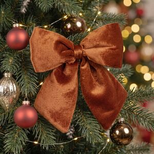 Бант на елку Жозеффа 23*22 см охра Due Esse Christmas (Ду Эссе Кристмас) фото 3