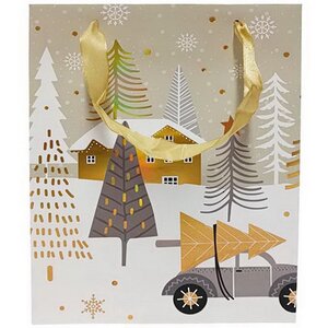 Подарочный пакет Merry Driving 24*18 см