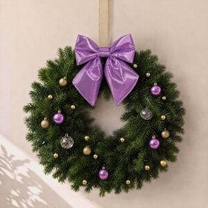 Бант на елку Де Ламонт 19*16 см фиолетовый Due Esse Christmas (Ду Эссе Кристмас) фото 3