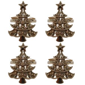 Кольца для салфеток Golden Tree 5 см, 4 шт Due Esse Christmas фото 2