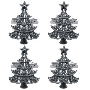 Кольца для салфеток Silver Tree 5 см, 4 шт Due Esse Christmas фото 3