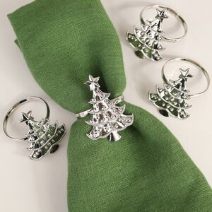 Кольца для салфеток Silver Tree 5 см, 4 шт Due Esse Christmas фото 4