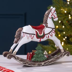 Декоративная фигурка Лошадка-качалка Либерти с подарками 20 см Due Esse Christmas (Ду Эссе Кристмас) фото 3