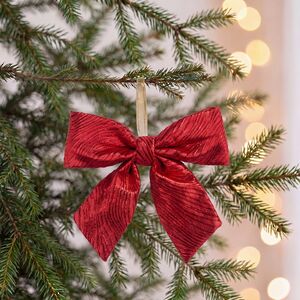 Бант на елку Лиадан 28*28 см красный Due Esse Christmas (Ду Эссе Кристмас) фото 3