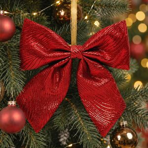 Бант на елку Лиадан 15*13 см красный Due Esse Christmas (Ду Эссе Кристмас) фото 2