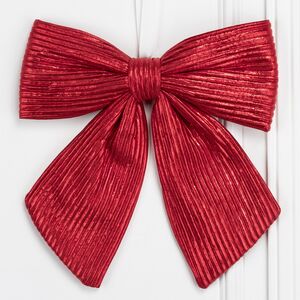 Бант на елку Lucido Striscia 25*22 см красный Due Esse Christmas (Ду Эссе Кристмас) фото 4