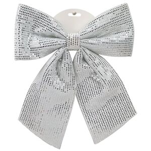 Бант на елку Marinella 34*29 см серебряный Due Esse Christmas фото 1