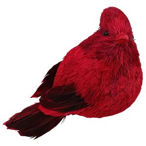 Елочная игрушка Птица Кардинал - Uccello Rosso 18 см Due Esse Christmas (Ду Эссе Кристмас) фото 1