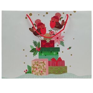 Подарочный пакет Christmas Stories: Bullfinches 23*18 см
