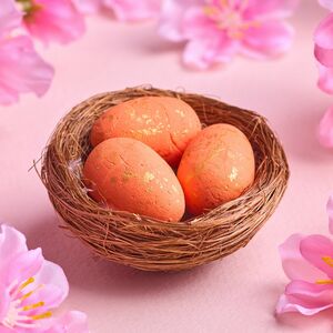 Пасхальное украшение Оранжевое Гнездышко 7 см