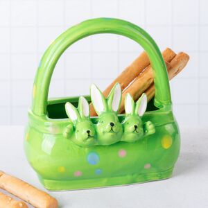 Конфетница Три Кролика 15 см зеленая