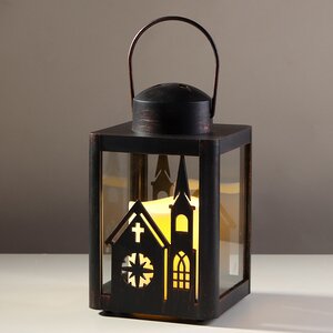 Декоративный фонарик со свечой Праздничный Уют 16 см, на батарейках Koopman фото 2