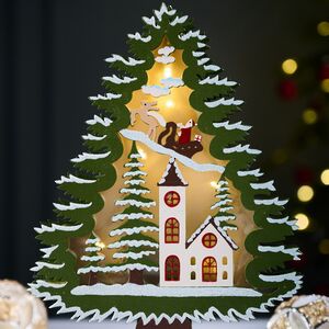 Новогодний светильник Рождество в Хельсинки 29 см, 6 LED ламп Breitner фото 2