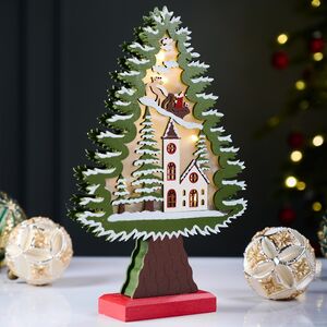 Новогодний светильник Рождество в Хельсинки 29 см, 6 LED ламп Breitner фото 3