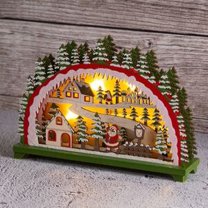 Светильник-горка Claus Village 20*14 см, 4 LED лампы