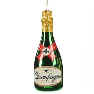 Стеклянная елочная игрушка Бутылка Шампанского - Pinot Gris 14 см Goodwill фото 1