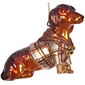 Елочная игрушка Такса с Оксфорд-стрит 12 см, стекло