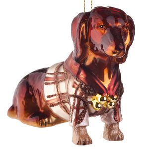 Елочная игрушка Такса с Оксфорд-стрит 12 см, стекло Goodwill фото 1