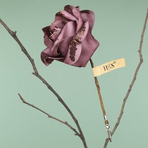 Искусственная роза Ивонн: Royal Piano 14 см, клипса Koopman фото 2