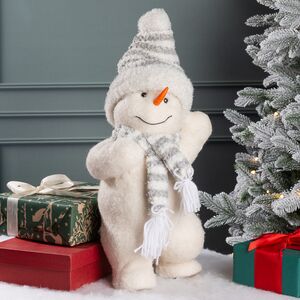 Декоративная фигура Снеговик Санчос в колпачке 55*23 см