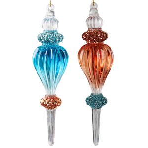 Набор елочных игрушек Сосульки Miracle 16 см, 2 шт, подвеска Kurts Adler фото 1