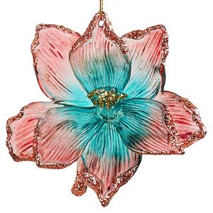 Елочная игрушка Пуансеттия Мисти - Tropical Romance 10 см Kurts Adler фото 1