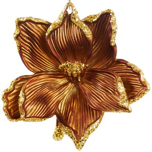 Елочная игрушка Ochre - Цветок Kathleen 10 см, подвеска Kurts Adler фото 1