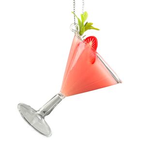 Стеклянная елочная игрушка Бокал с Коктейлем - Strawberry Daiquiri Kurts Adler фото 1