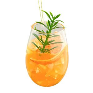 Стеклянная елочная игрушка Бокал с Коктейлем - Citrus Punch Kurts Adler фото 1