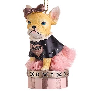 Елочная игрушка Бульдог Бетти 6 см Kurts Adler фото 3