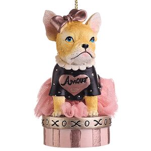 Елочная игрушка Бульдог Бетти 6 см Kurts Adler фото 1