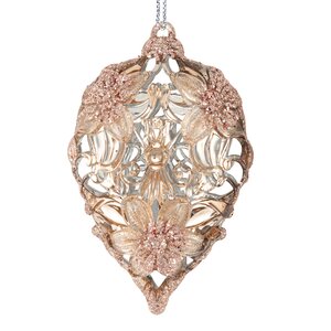Винтажный елочный шар Rose Paradi 15 см