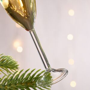 Стеклянная елочная игрушка Бокал Шампанского 11 см, подвеска Kurts Adler фото 3