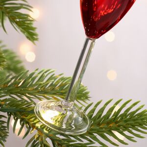 Стеклянная елочная игрушка Бокал Шампанского - Rose Brut 11 см, подвеска Kurts Adler фото 3