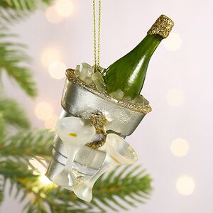 Елочная игрушка Шампанское - Dom Perignon 10 см, подвеска