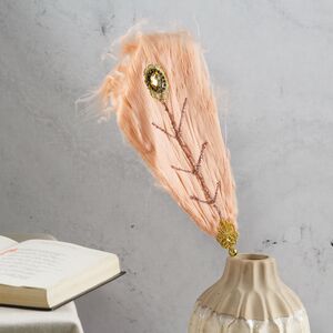 Декоративное Перо птицы южной Пальмиры со стразой 50 см Due Esse Christmas фото 2