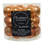 Набор стеклянных шаров 2.5 см янтарный mix, 24 шт