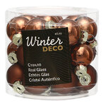 Набор стеклянных шаров 2.5 см эспрессо mix, 24 шт