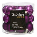 Набор стеклянных шаров 2.5 см royal purple mix, 24 шт