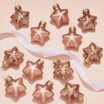 Набор стеклянных елочных игрушек Звезды 4.5 см соленая карамель mix, 12 шт