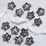 Набор стеклянных елочных игрушек Звезды 4.5 см туманный альбион, 12 шт