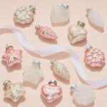 Елочные игрушки Жемчужная Нежность, 12 шт, стекло