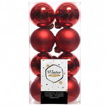 Набор пластиковых шаров Красный 4 см, 16 шт, mix