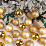 Набор пластиковых шаров Grande Collection - Золотой 8 см, 34 шт, mix