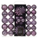  Набор пластиковых шаров Charmel 3-9 см аметистовый, 40 шт