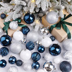 Набор пластиковых шаров Viva Grande: Полярная Ночь 4-8 см, 100 шт