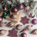 Набор елочных игрушек Christmas Cheer 6-14 см фиолетовый, 44 шт, пластик