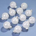 Елочные ПЭТ шары Albertine - White Glaze 6 см , 12 шт